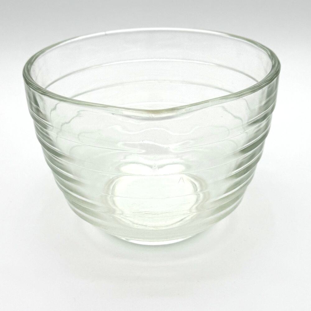 Vintage Pyrex Westinghouse Clear Glass Beehive Ribbed Mixing Bowl Spout 6.5” #16